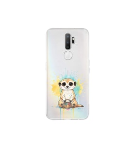 Oppo A5 2020 ile Uyumlu Splash Mirket Tasarımlı Şeffaf Silikon Kılıf