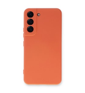 Samsung Galaxy S22 Plus Kılıf Nano İçi Kadife Silikon - Turuncu