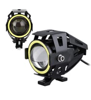 Powermaster 125W Motosiklet Sis Farı Lambası Hepsine Uygun Angel Çakar Sis Modlu Su Geçirmez Paslanmaz