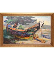 Çerçeveli Paspartulu Manzara Tablo ah1894 (Gold)