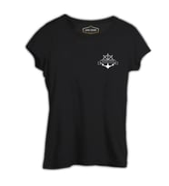 Yat Kulübü - Çapa Logo Siyah Kadın Tshirt