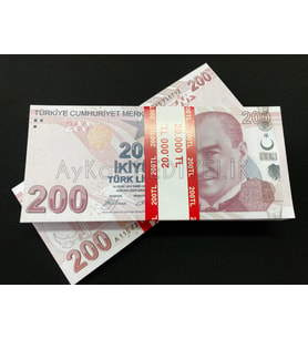 YENİ 100 ADET 200 TL GEÇERSİZ EĞLENCE OYUN ŞAKA  DÜĞÜN PARASI