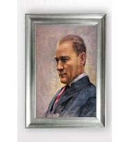 Gümüş Çerçeveli Atatürk Tablo a310