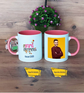 Drama Öğretmeni Kupa Bardak Pembe Fotoğraflı Öğretmenler Günü Hediyesi