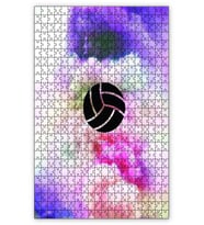 Cakapuzzle Siyah Parçalı Top ve Renkli Dumanlar Puzzle Yapboz MDF (Ahşap) (120 Parça)
