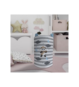 MEKTA HOME BEBEK VE ÇOCUK ODASI İzci Panda Desenli Oyuncak Sepeti