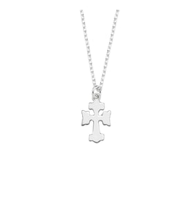 Gümüş Sade Minik Cross Kolye
