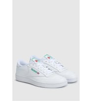 Reebok CLUB C 85 100000155 Unisex Sneaker Ayakkabı Beyaz Yeşil 36-45 (Beyaz - Yeşil)