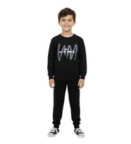 Erkek Çocuk Önü Arkası Baskılı Sweatshirt BGL-ST05242 (Siyah)