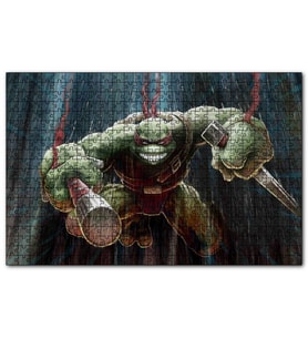 Cakapuzzle Ninja Kaplumbağa Raphael Görsel  Puzzle Yapboz MDF (Ahşap) (120 Parça)