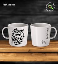 KirliPatiler Taş Kupa Fincan Üzeri Rock And Rolls Baskılı (Model 3)