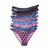 Kadın Karma Desenli 5'li Paket Slip Külot BB2130