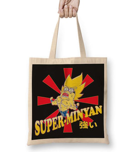 Super Minion Minyan Bez Çanta Uzun Saplı
