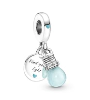 Nur Silver Parlayan Gece Lambası Gümüş Charm NUR-CM00398