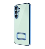 Samsung Galaxy A36 Uyumlu Kılıf Kamera Korumalı Logo Gösteren Zore Omega Kapak (Mavi)