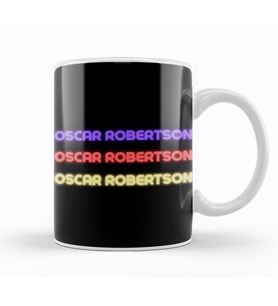 Oscar Robertson  Basketball gifts Vintage Retro Rainbow Quotes For BOYS AND Dad Kupa Bardak Porselen