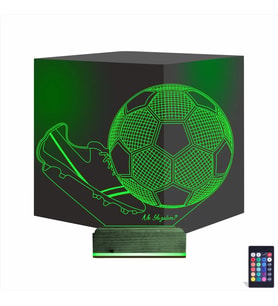 Luvivia Futbol Topu Krampon Futbolcu Kişiye Özel 3D Lamba - Masa Gece Lambası
