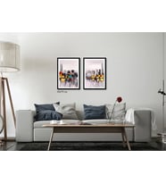 Çerçeveli Doku Efektli Tablo Seti 105x70 cm