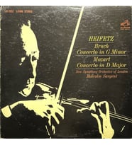 Heifetz - Bruch Concerto In G Minor / Mozart Concerto In D Major Classic LP Plak (Karışık)