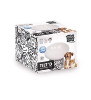M-Pets Urbanstyle Tilt'd Raised Ceramic Bowl 150ml Siyah Beyaz