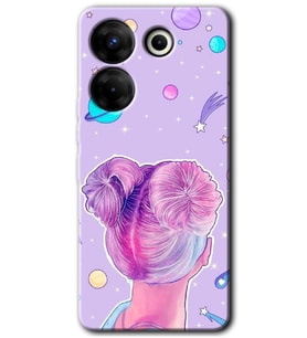 Tecno Camon 20 Pro 4G Kılıf HD Desen Baskılı Kılıf - Uzaylı Kız