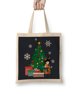 Goten Around The Christmas Tree Dragonball Z Bez Çanta Uzun Saplı