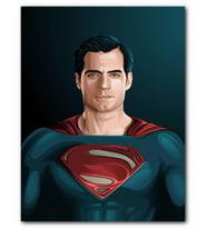 Cakatablo MDF (Ahşap) Tablo Superman Çizim Portre