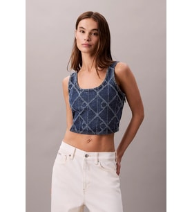 Calvin Klein Tamamı Baskılı CK Atlantic Kadın Mavi Bluz LV047D708G-YY2