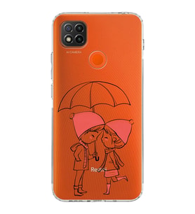 Xiaomi Redmi 10A  Kamera Korumalı Kapak Aşk Tasarımlı Şeffaf  Kılıf