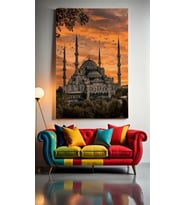 CAMİİ PORTRE III Ev Duvar Salon Güzellik Salonu Ofis Dükkan Dekarasyon Kanvas Tablo
