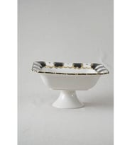 Acar Porselen Kare Ayaklı Sunum Kasesi 25x25x13 cm