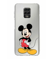 Xiaomi Redmi Note 9 Pro  Kamera Korumalı Kapak Mickey Mouse Tasarımlı Şeffaf  Kılıf