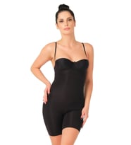 SİYAH MI Emay 2758 Lazer Kesim Göğsü Açık Boxer  Korse