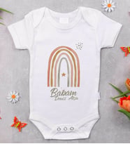 BK Kids İsimli Babam Tasarımlı Bebek Body Zıbın - Model 1