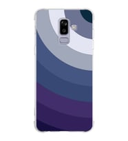Samsung Galaxy J8 (2018)  Köşe Korumalı Antişok Kapak Renk Cümbüşü Tasarımlı  Silikon Kılıf (Şeffaf)