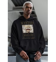 Wanted Monkey D. Luıffy Baskılı Unisex Oversize One Piece Anime Hoodie