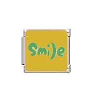 Gülümse (Smile) Çelik İtalyan Charm