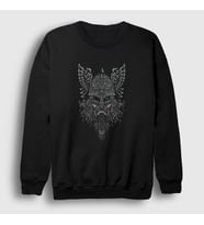 Presmono Unisex Siyah Odin V3 Vikings Sweatshirt 353341tt