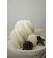 3'lü Sarmal Mum Set  Dekoratif Kokulu Doğal Mum %100 Soya Wax