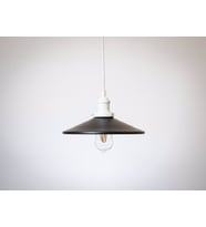 RİOLİGHT RETRO TEKLİ METAL SARKIT AVİZE ŞAPKA ÇAPI: 28CM (Siyah)
