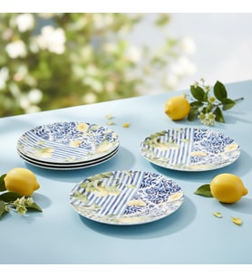 GÜRAL PORSELEN Camelia Lemon 6 Parça 20 cm Pasta Takımı 55742