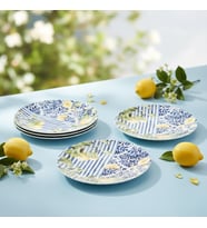 GÜRAL PORSELEN Camelia Lemon 6 Parça 20 cm Pasta Takımı 55742