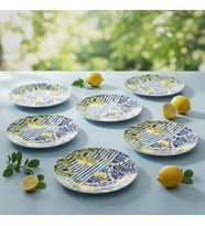 GÜRAL PORSELEN Camelia Lemon 6 Parça 20 cm Pasta Takımı 55742