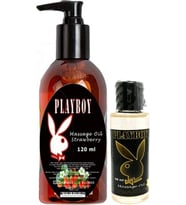 Aromaterapi Çilek Massage Oil 120 ml + Vanilya Aromalı Massage Vücut Yağı 50 ml