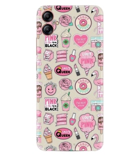 Samsung Galaxy A05 Kılıf Resimli Desenli Baskılı Silikon Donut Flamingo 1415