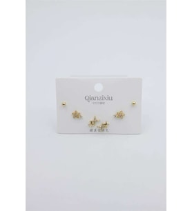 Çoklu Set Küpe - Altın