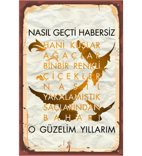 TSM  Tasarımlı Ahşap Poster