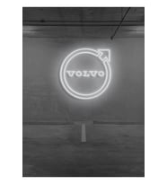 Rent A Carlara Özel VOLVO Logo Neon Tabela