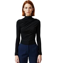 Moda Kare Yaka Örme Slim Düz Desen Casual Günlük Crop Kısa Kol Bluz