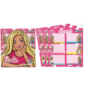 GIPTA BARBIE DERS PROGRAMLI OKUL ETİKETİ 3 YP. - 5458